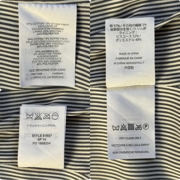 J. Crew Tweed Motorcycle Jacket with Fringe Navy Blue Moto Boucle - Picture 6 of 6